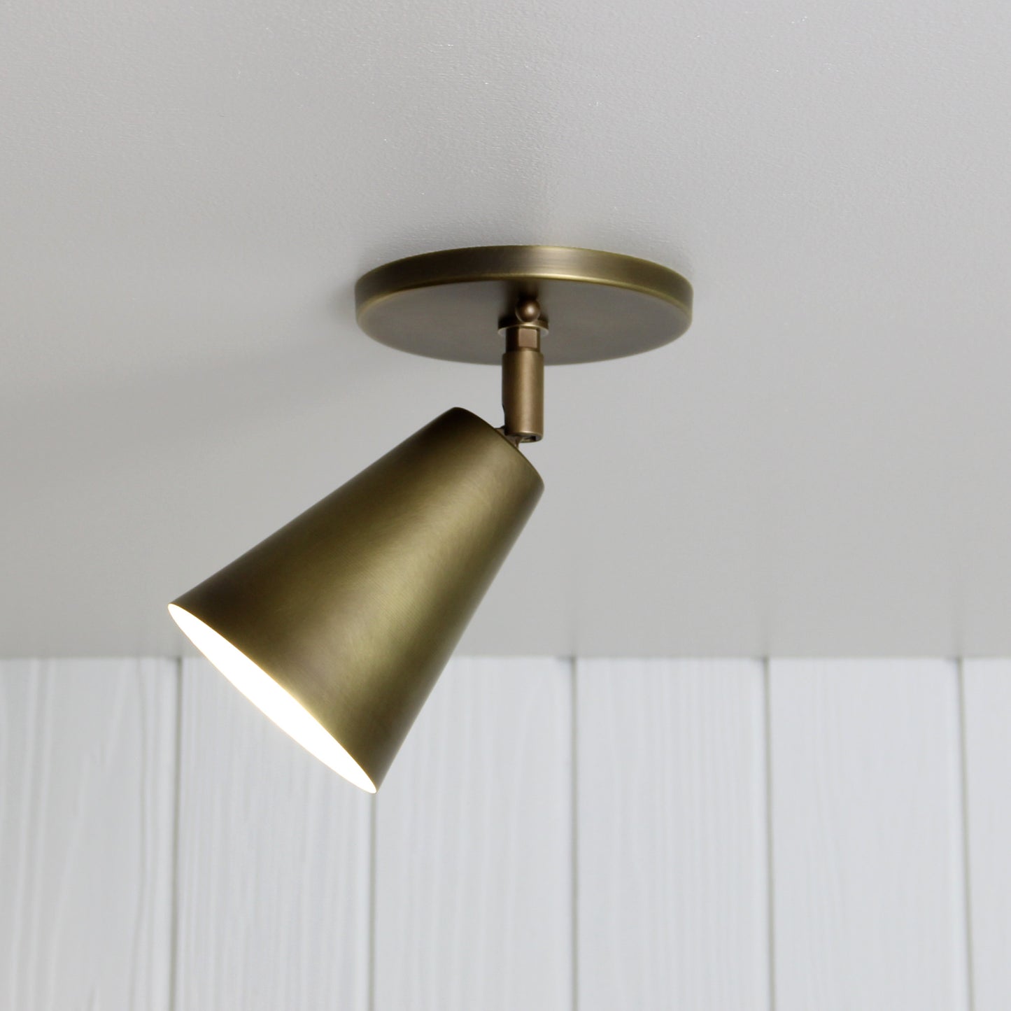 Coast Flush Mount Swivel in Aged Satin Brass