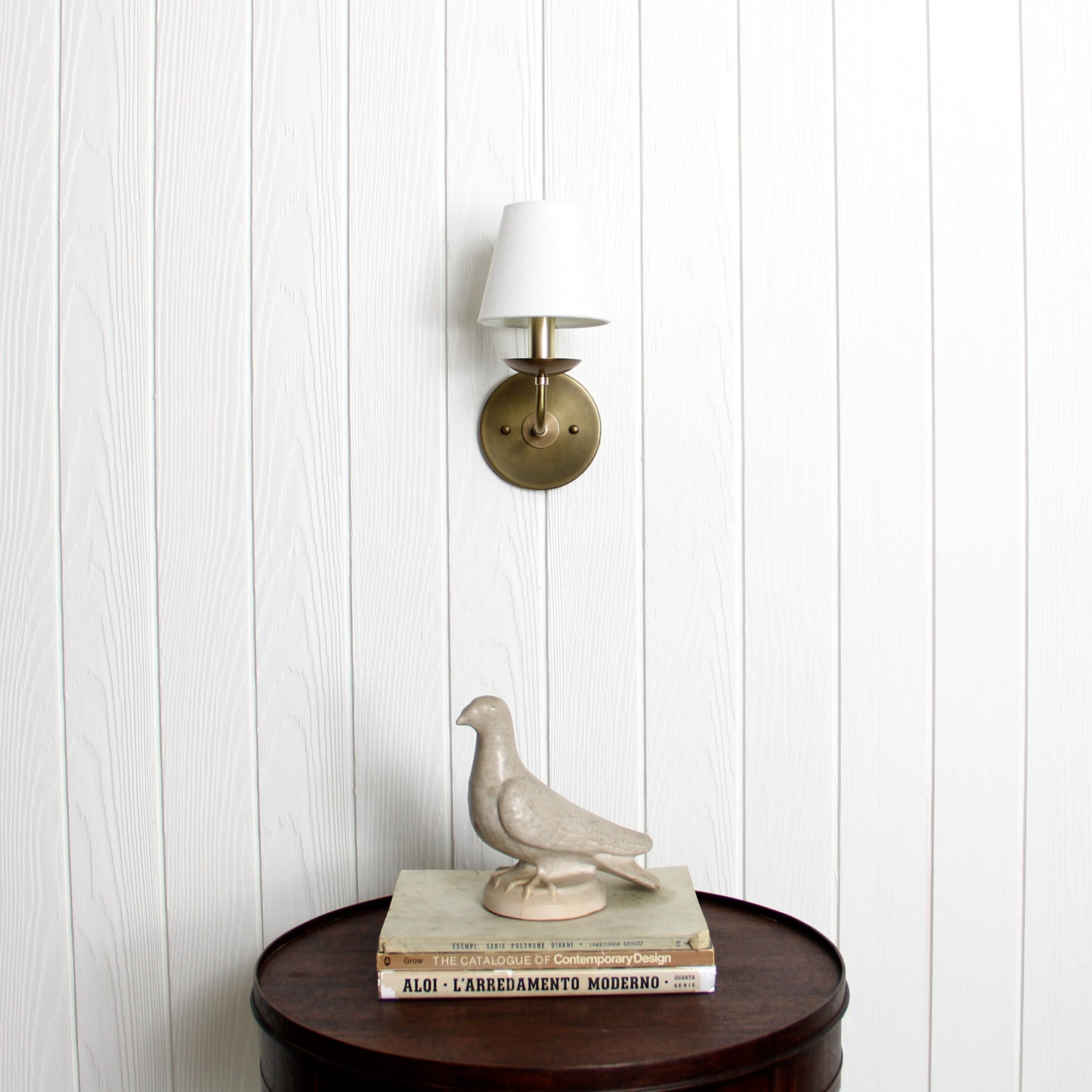 Hollis Wall Sconce in Aged Brass