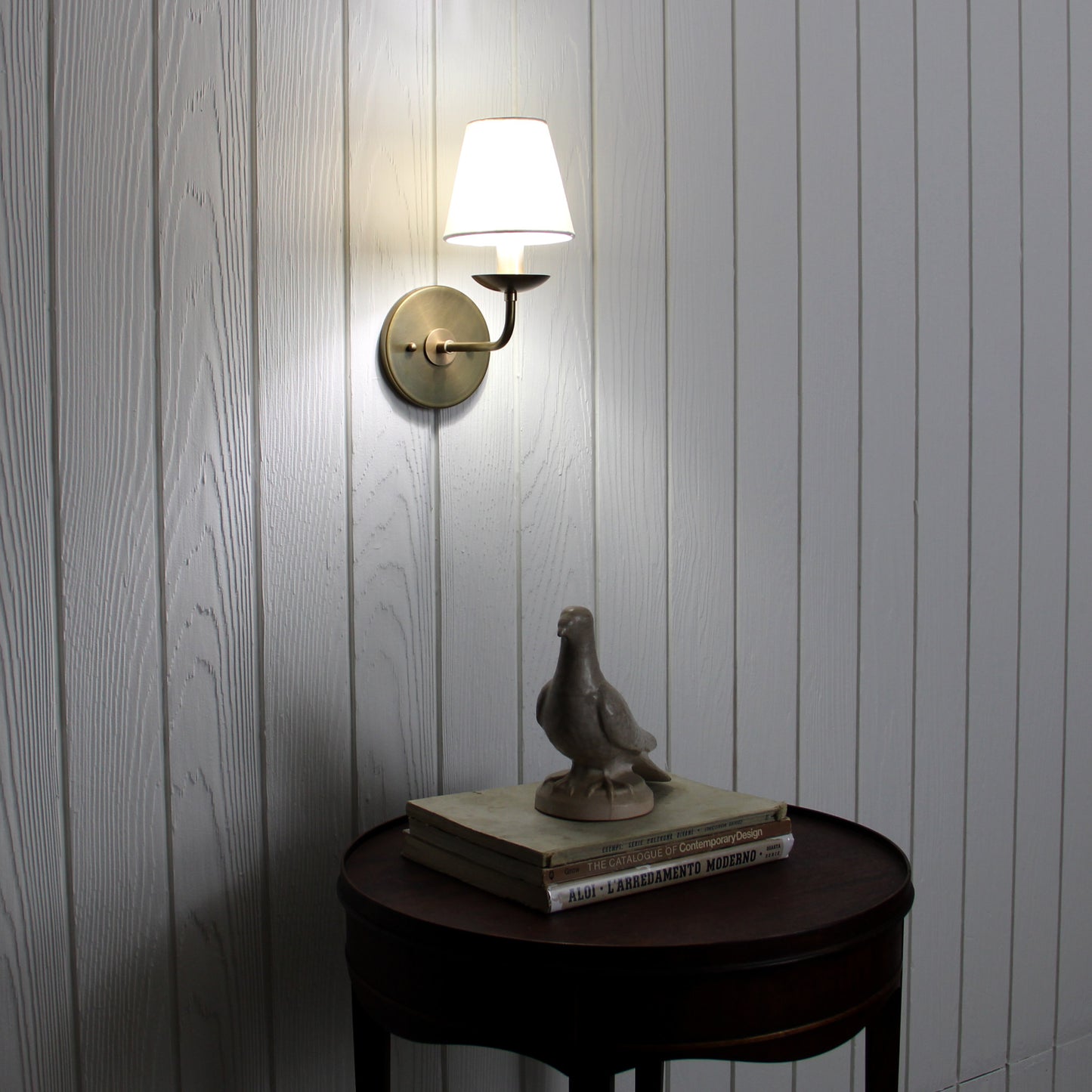 Hollis Wall Sconce in Aged Brass