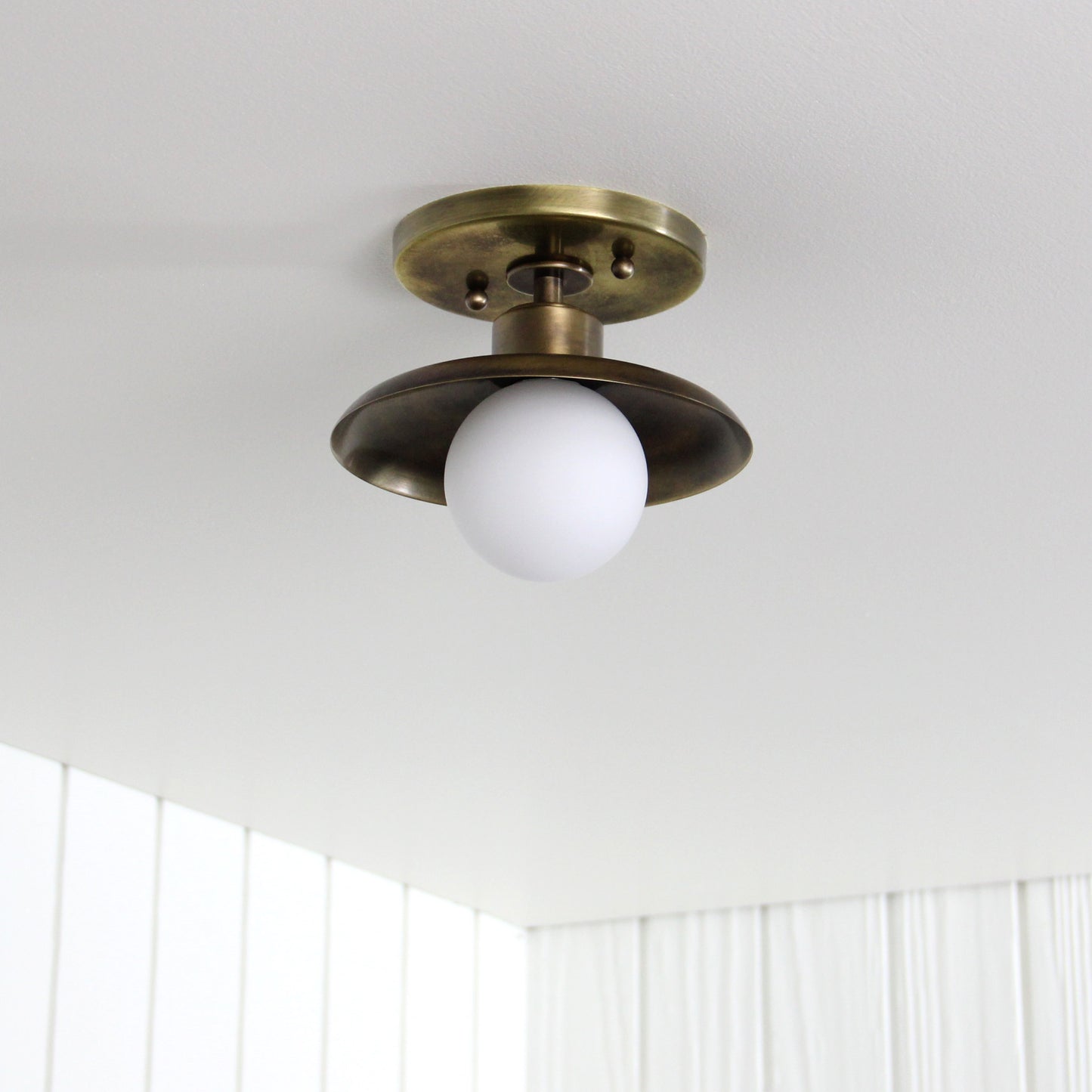 Muir Flush Mount in Patina Brass