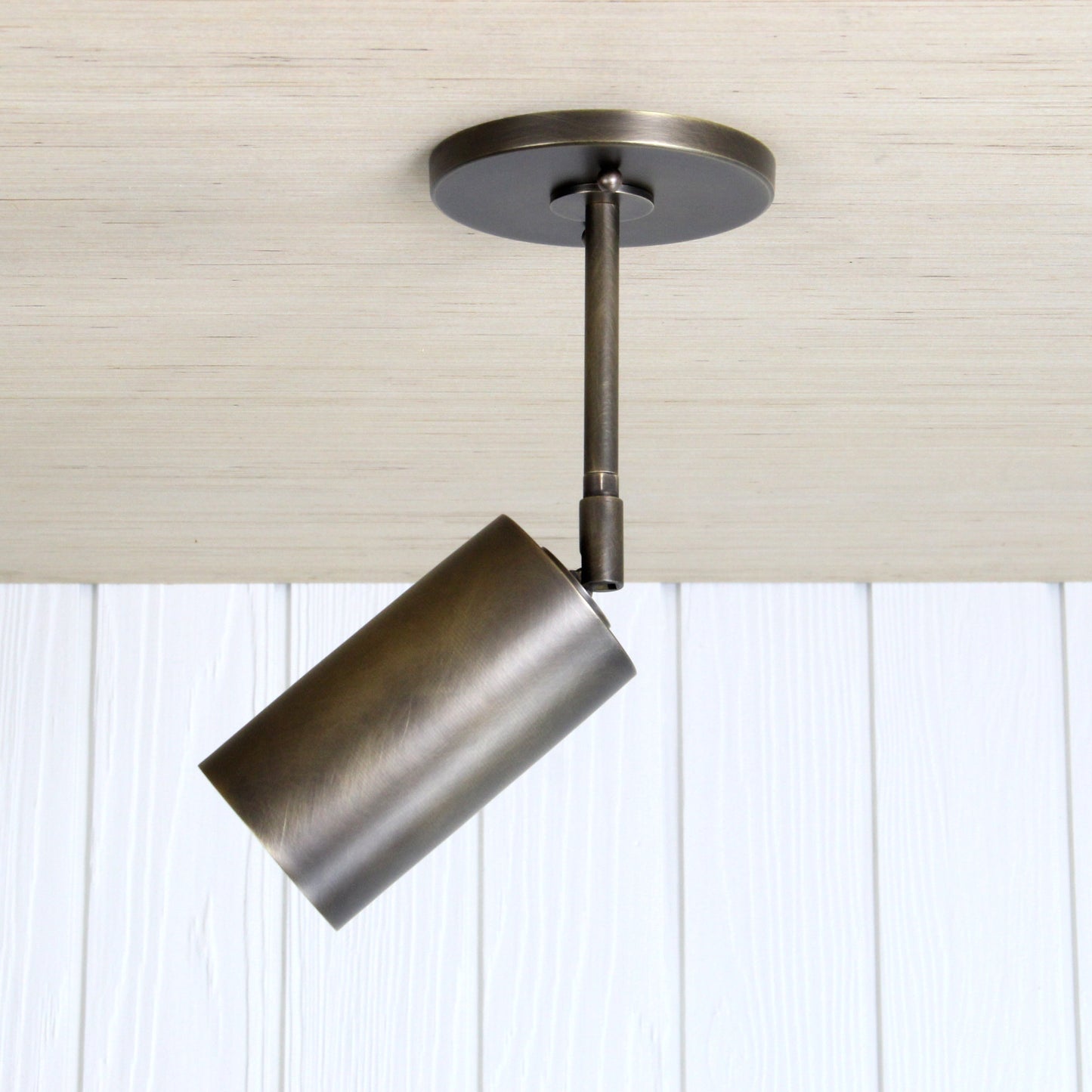 Post Pendant in Antique Satin Brass