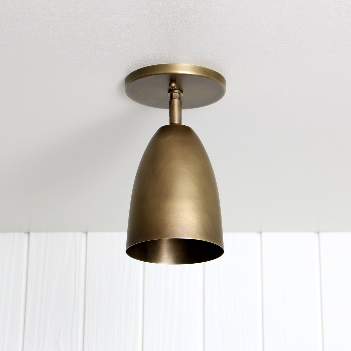 Rancho Flush Mount Swivel in Aged Satin Brass