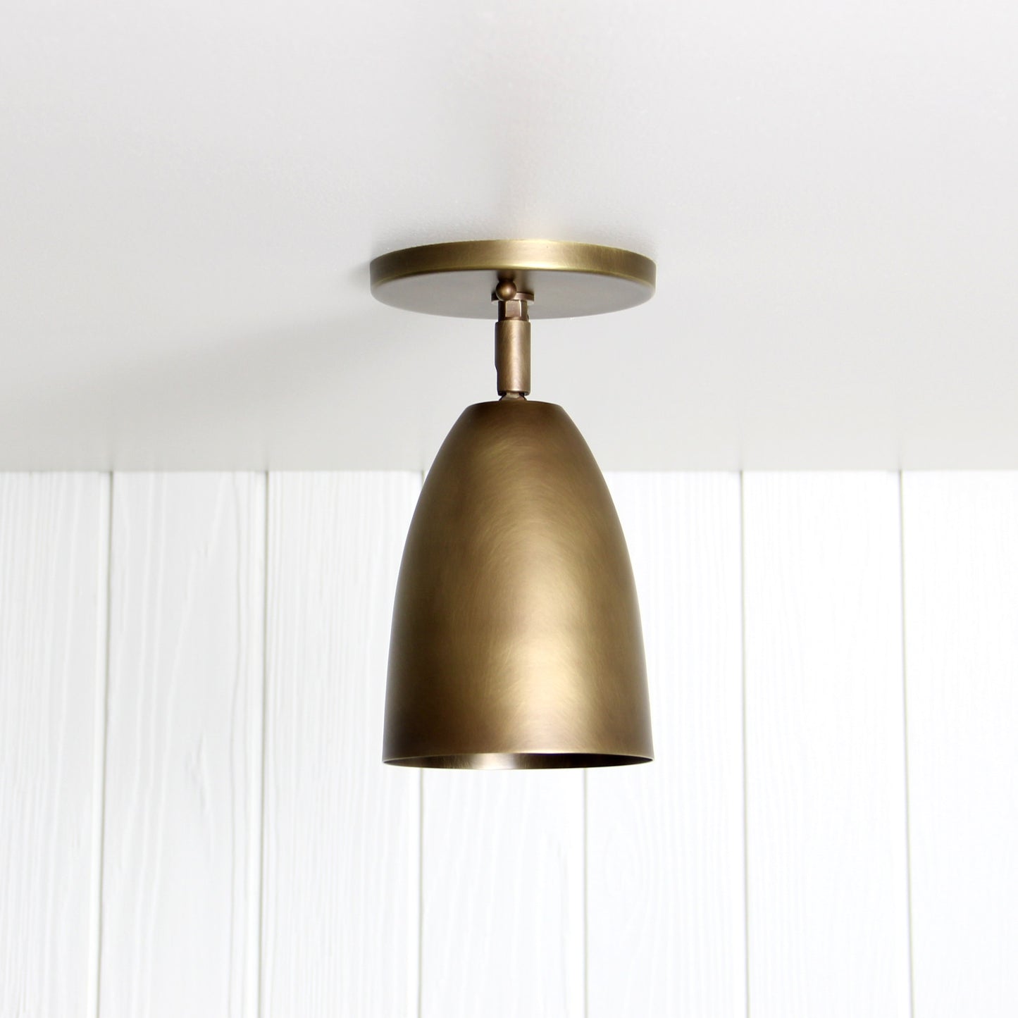 Rancho Flush Mount Swivel in Aged Satin Brass