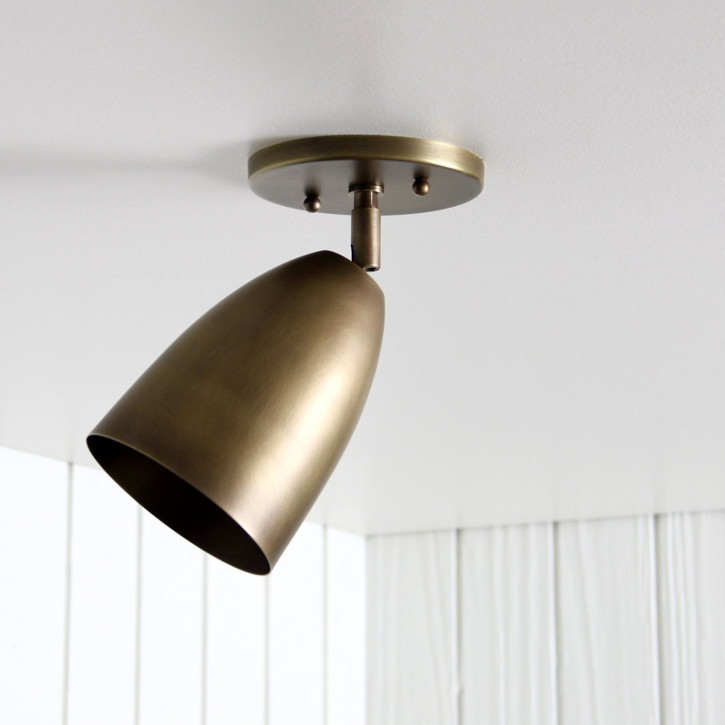 Rancho Flush Mount Swivel in Aged Satin Brass
