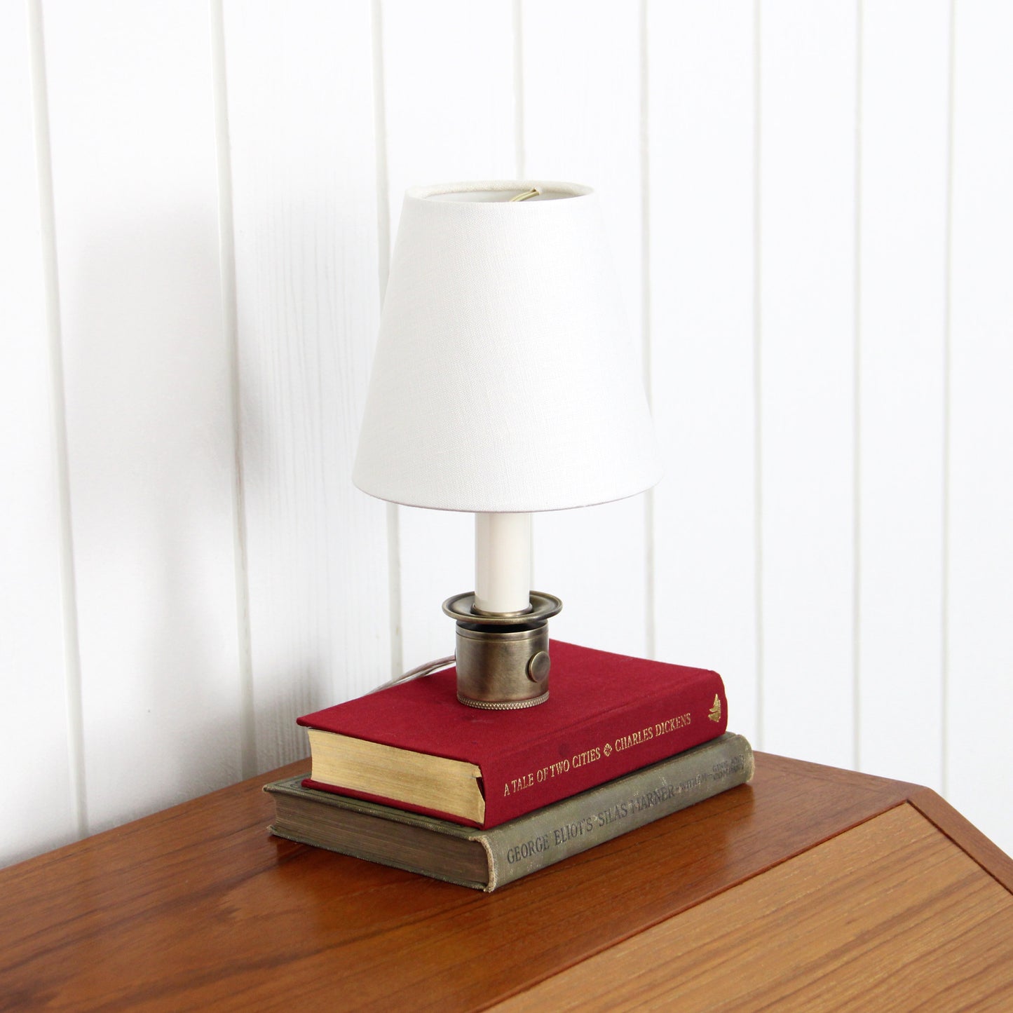 Stede Mini Table Lamp in Patina Brass