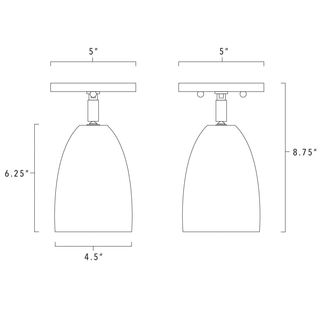 Rancho Flush Mount Swivel technical drawing
