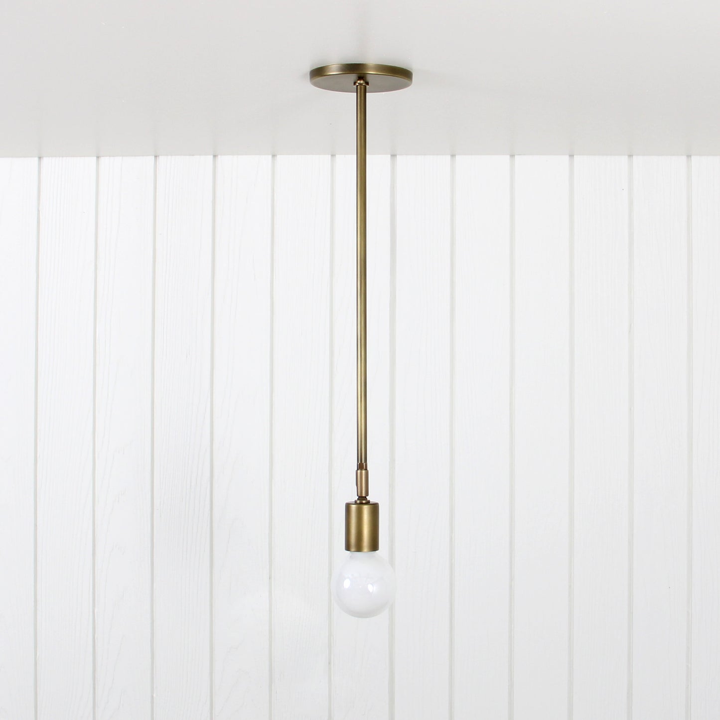 Trek Pendant Rod in Aged Satin Brass