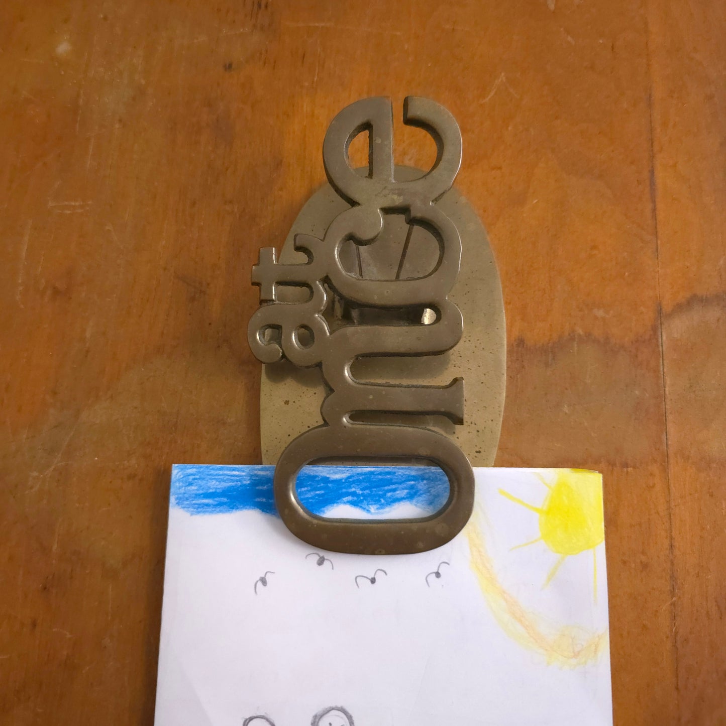 At Once 70s Novelty Brass Paper Clip