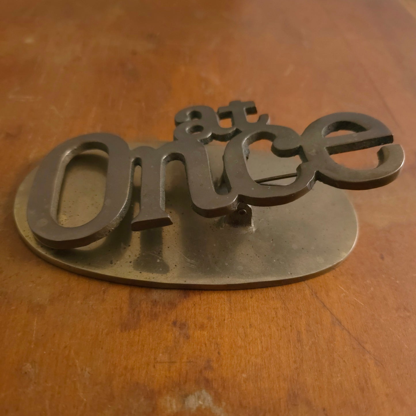 At Once 70s Novelty Brass Paper Clip