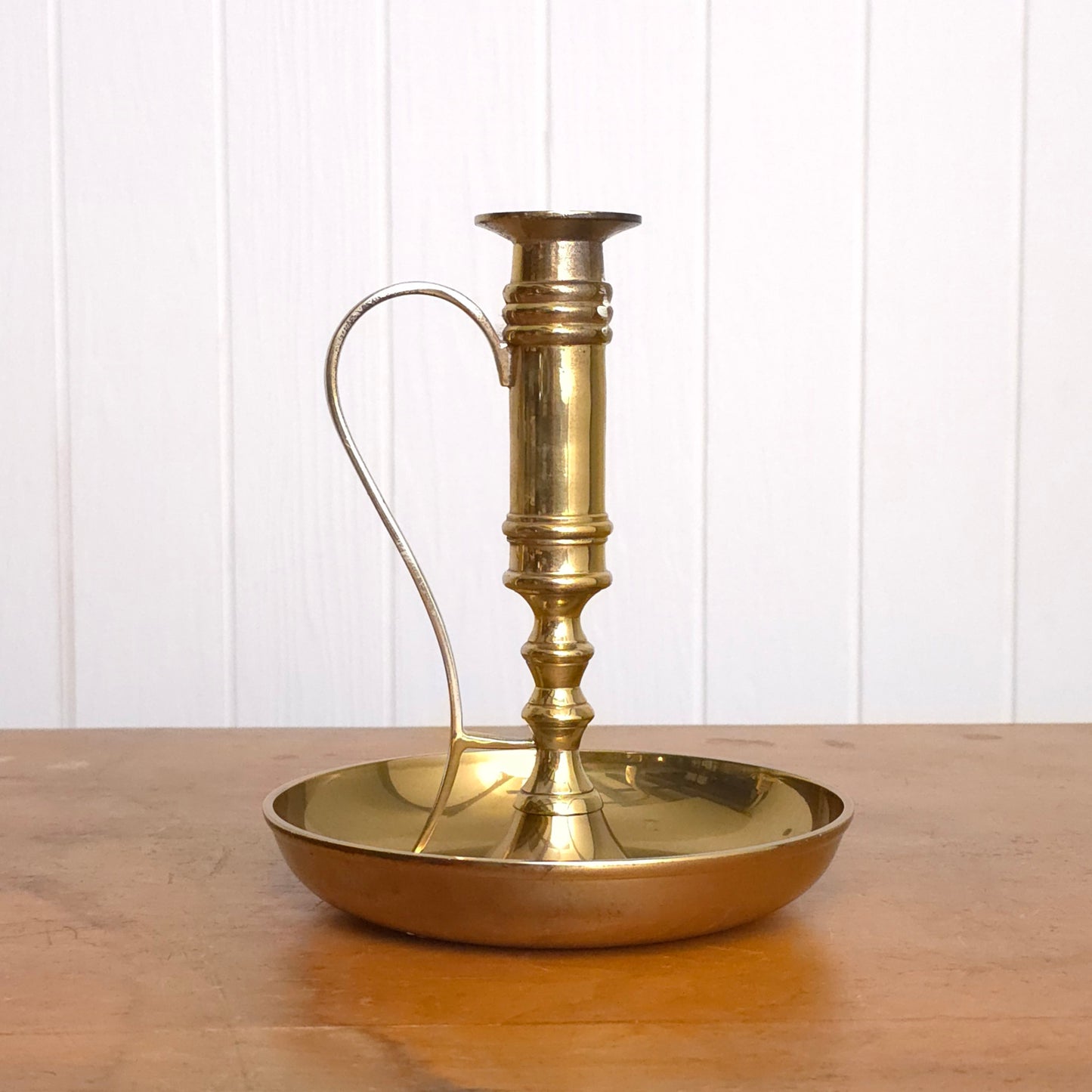 Brass Chamber Candlestick Holder