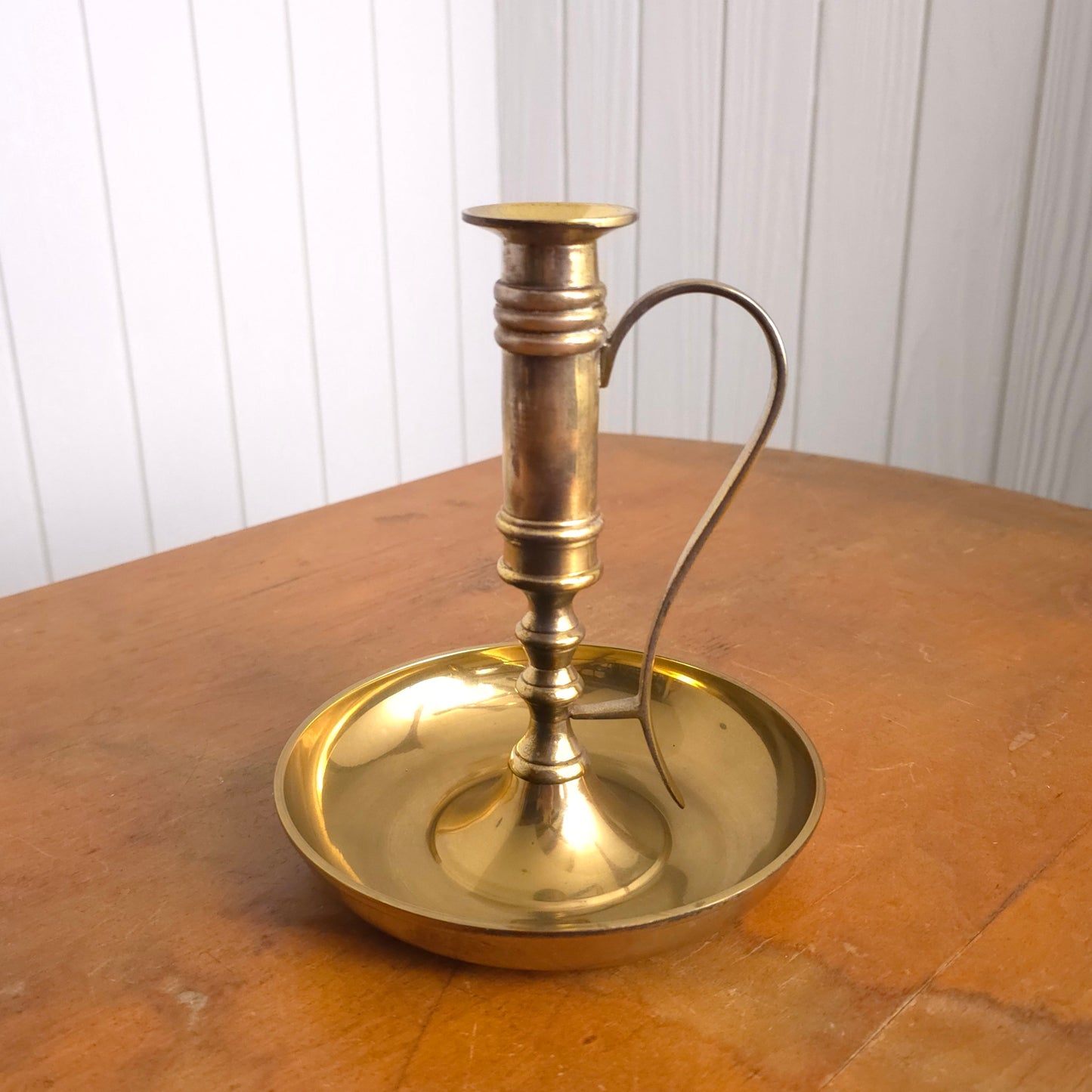 Brass Chamber Candlestick Holder