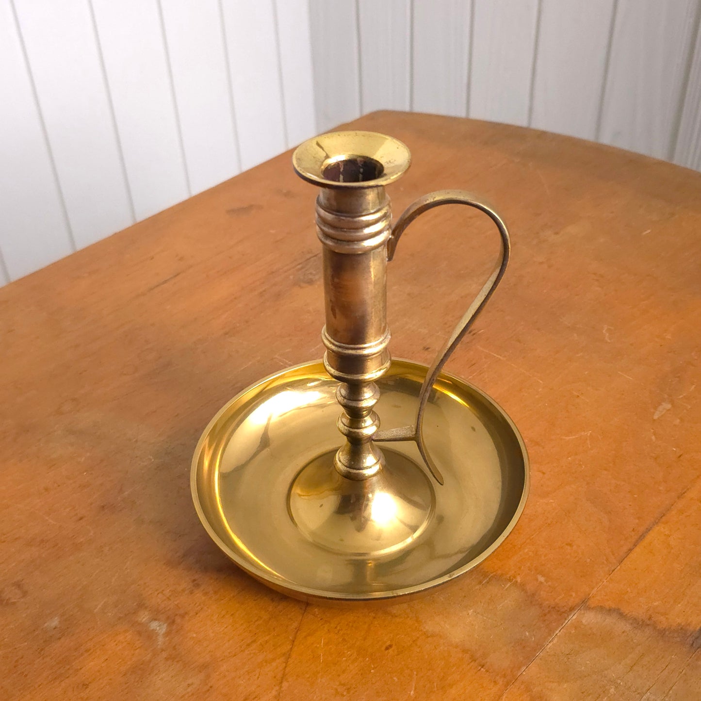 Brass Chamber Candlestick Holder