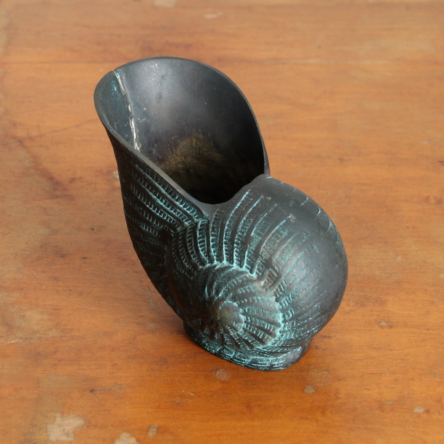 Decorative bronze nautilus shell