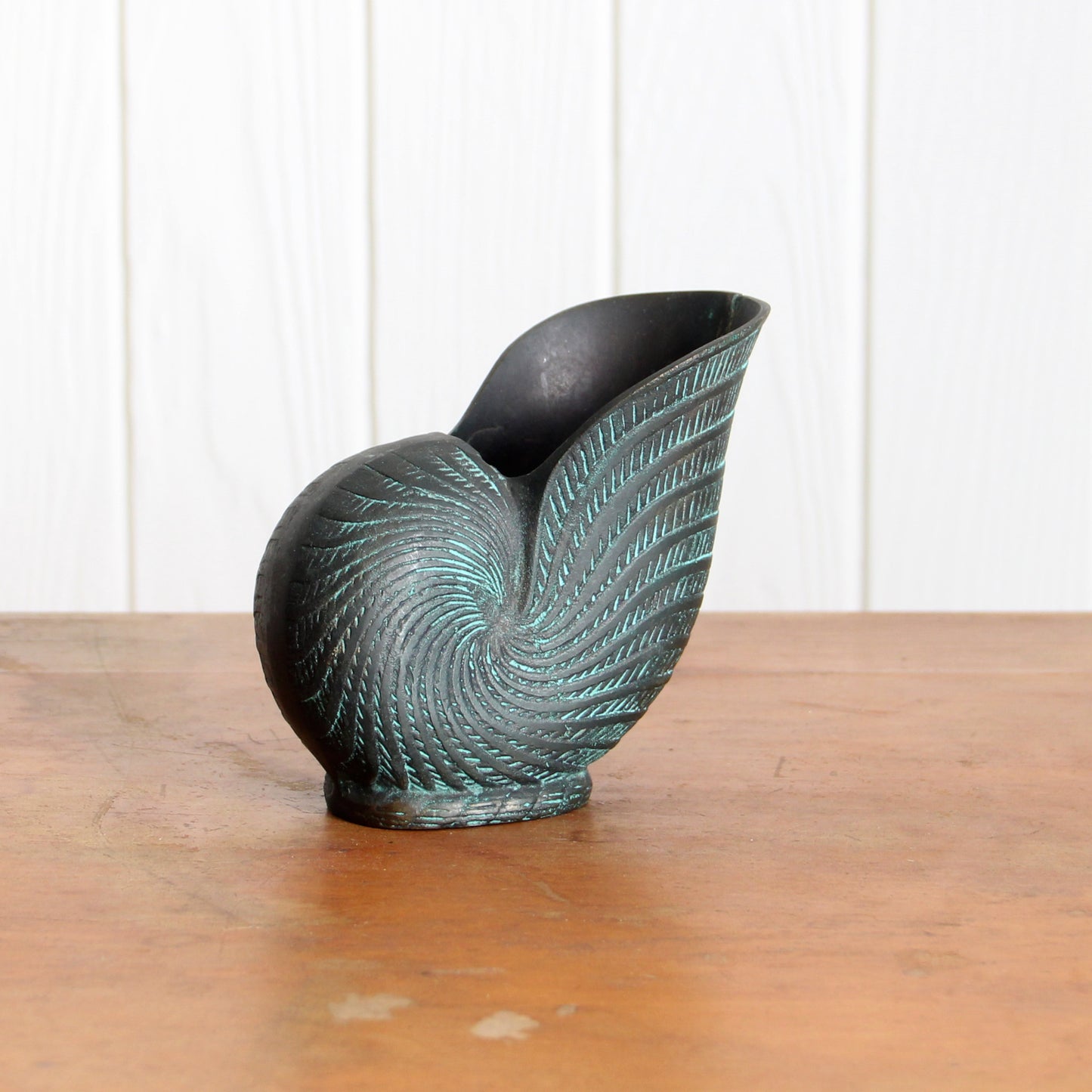 Decorative bronze nautilus shell