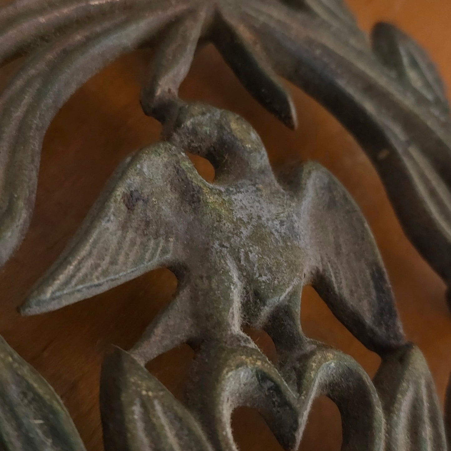 Detail of Cast Iron Americana Wilton Trivet