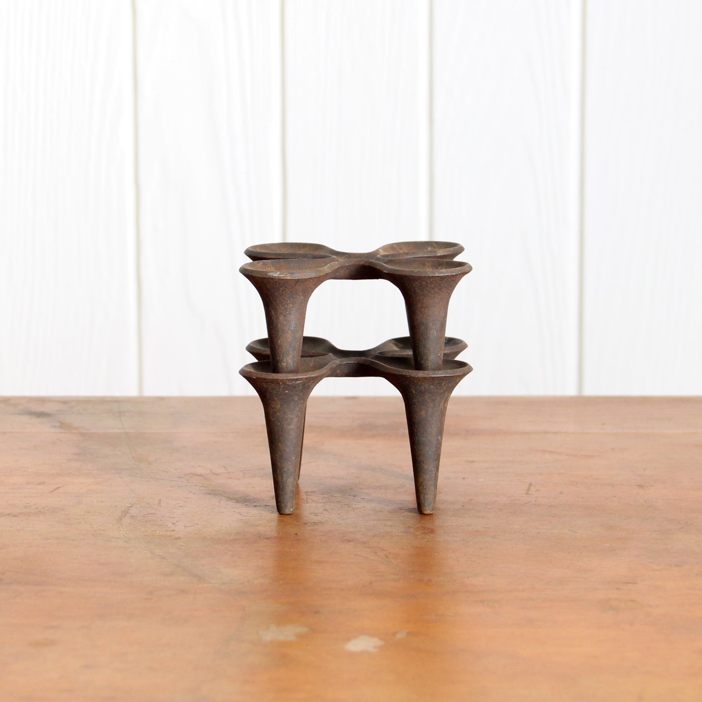 Vintage Dansk Quistgaard iron clover candleholders
