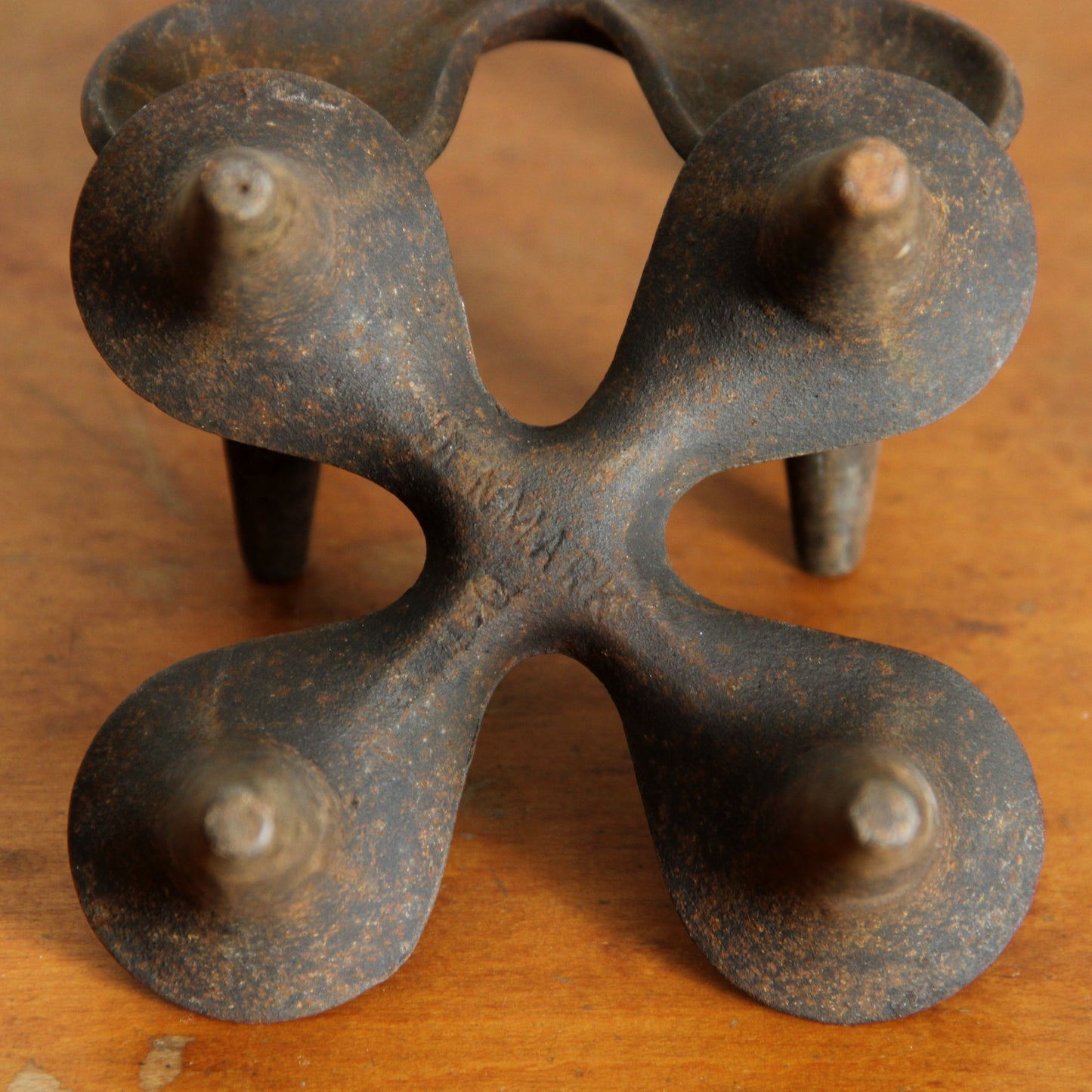 Vintage Dansk Quistgaard iron clover candleholder Denmark signature