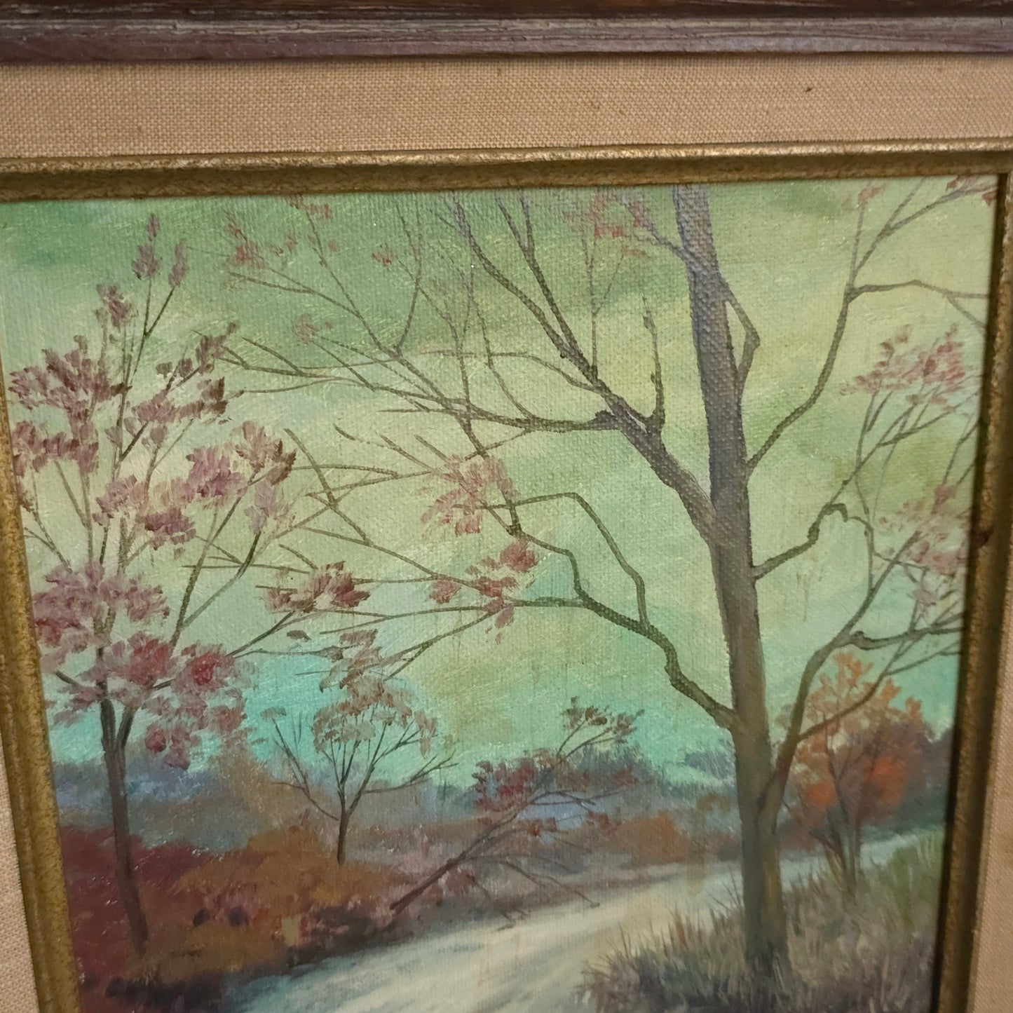 Detail of Rushing Stream Landscape Painting