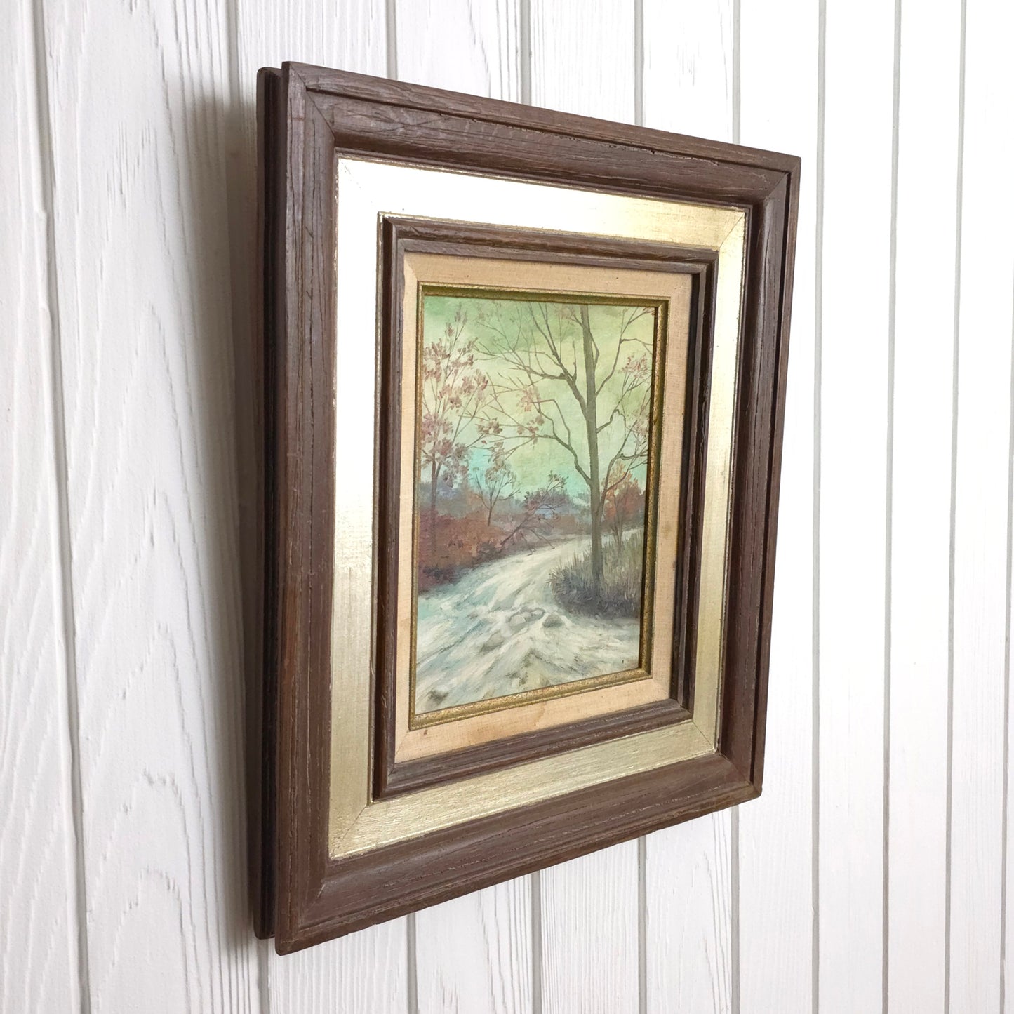 Side view of Rushing Stream Landscape Painting