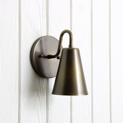 Crook Wall Sconce in Antique Brass