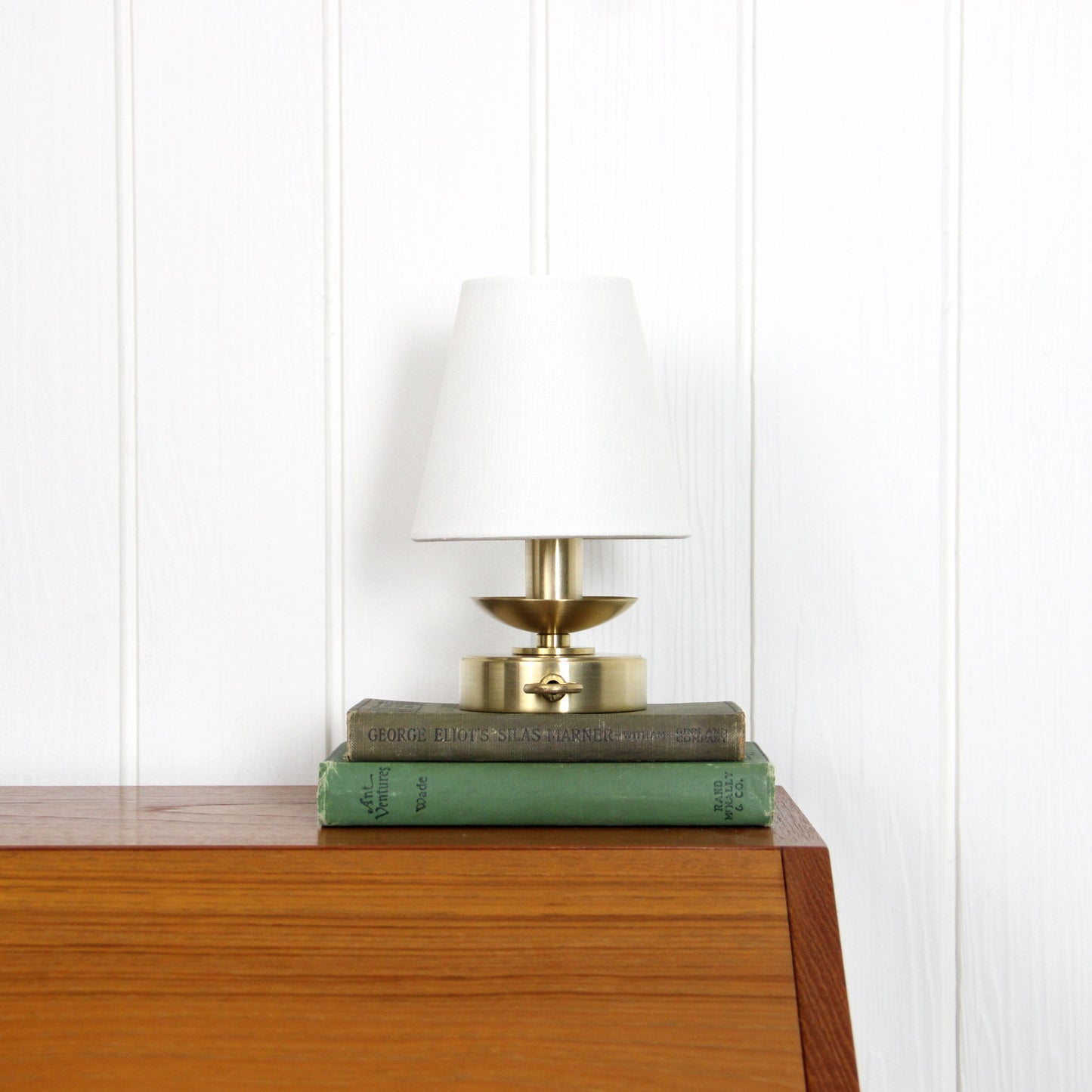 Hollis Candle Lamp in Classic Brass