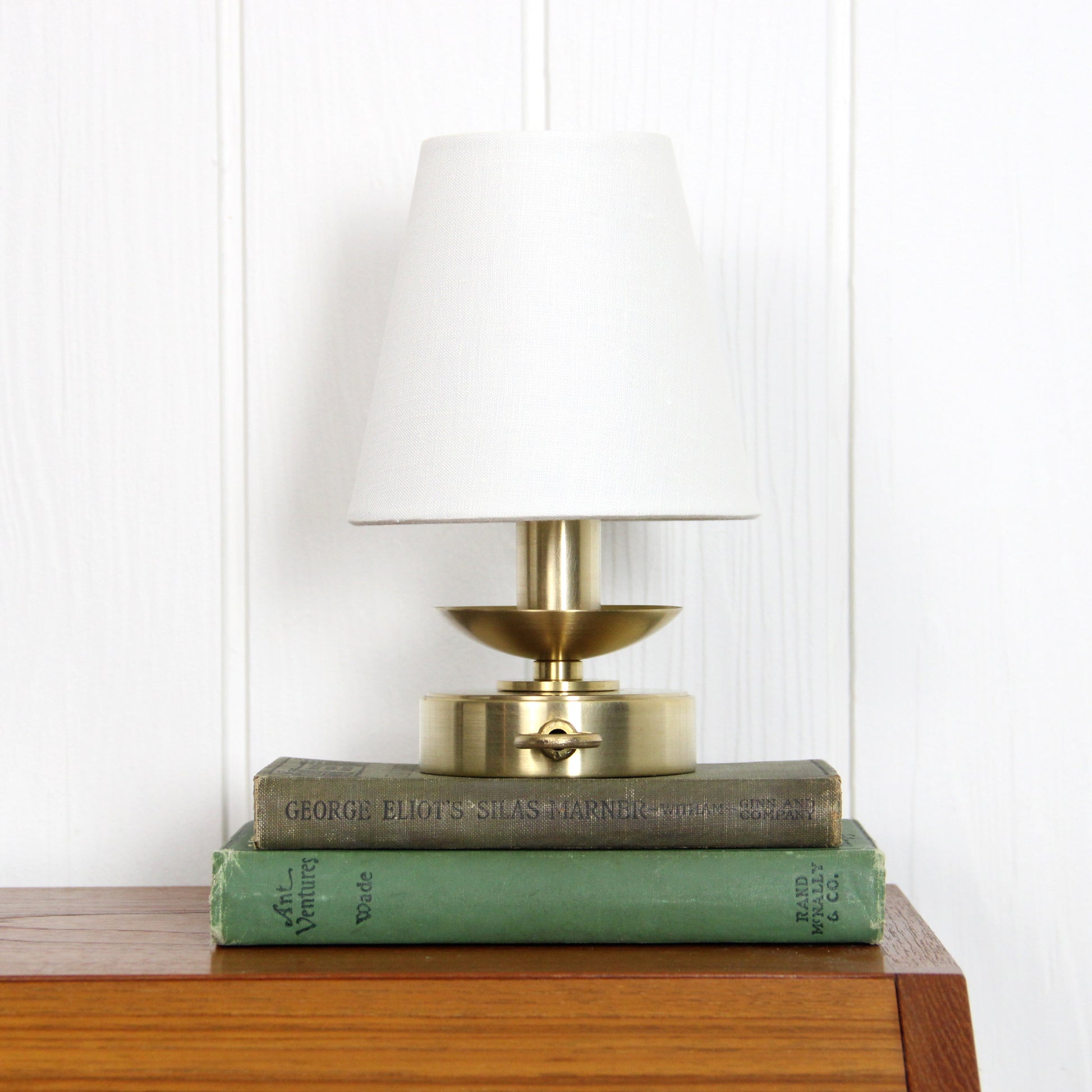 Hollis Candle Lamp in Classic Brass