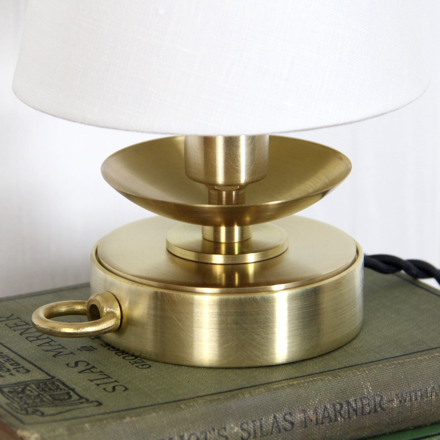 Hollis Candle Lamp in Classic Brass