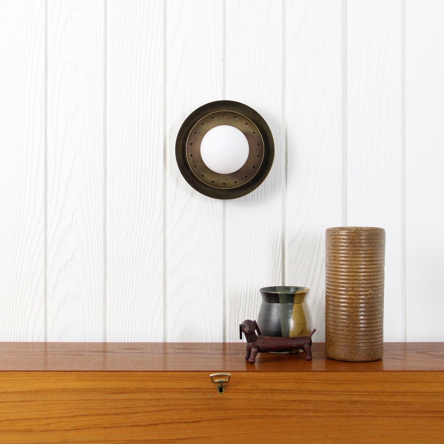 Ixion Flush Mount in Patina Brass