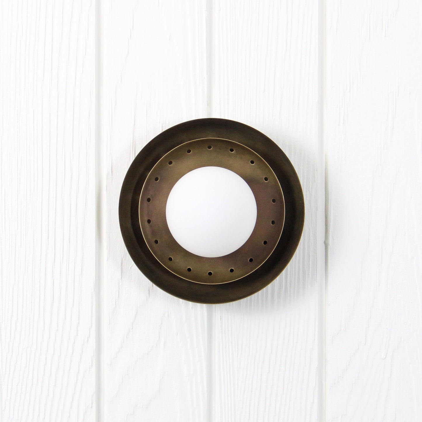 Ixion Flush Mount in Patina Brass