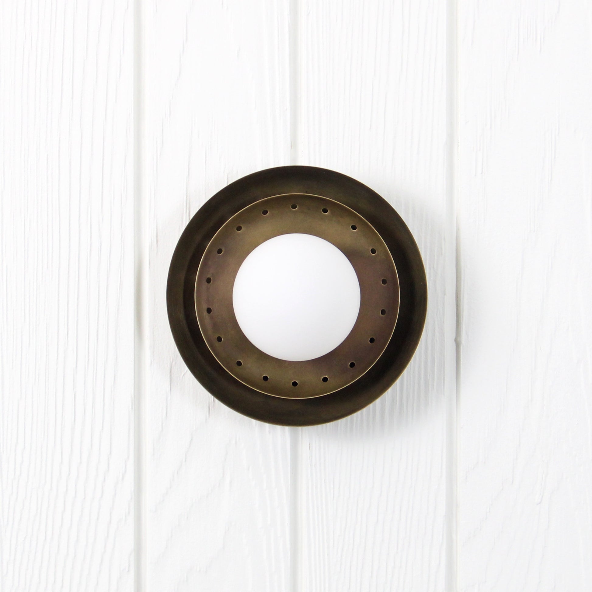 Ixion Flush Mount in Patina Brass