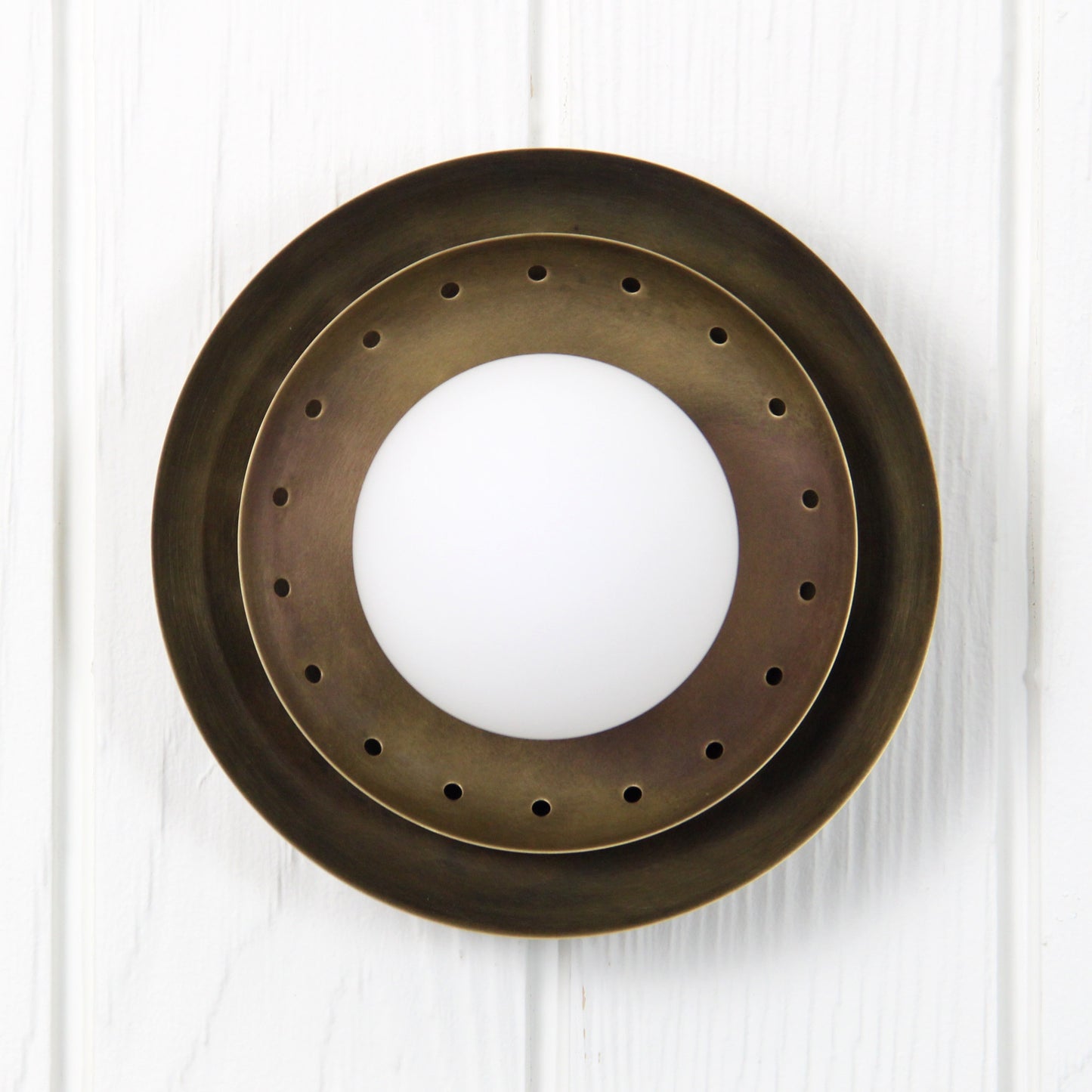 Ixion Flush Mount in Patina Brass