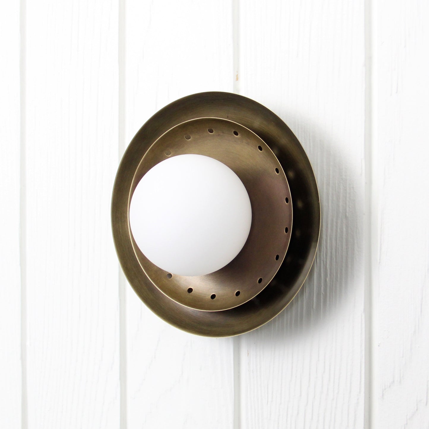 Ixion Flush Mount in Patina Brass