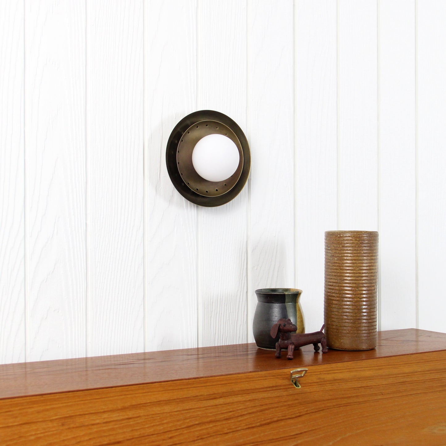 Ixion Flush Mount in Patina Brass