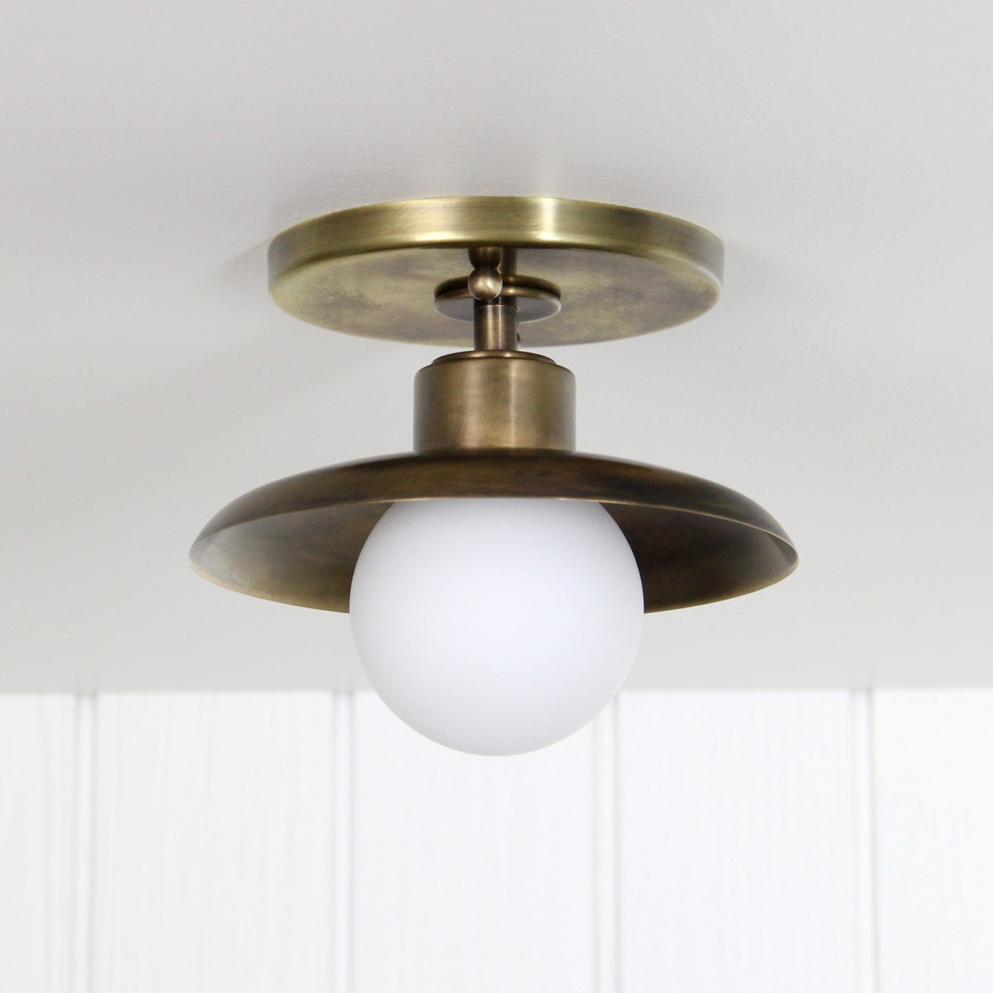 Muir Flush Mount in Patina Brass