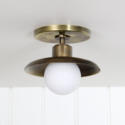 Muir Flush Mount in Patina Brass