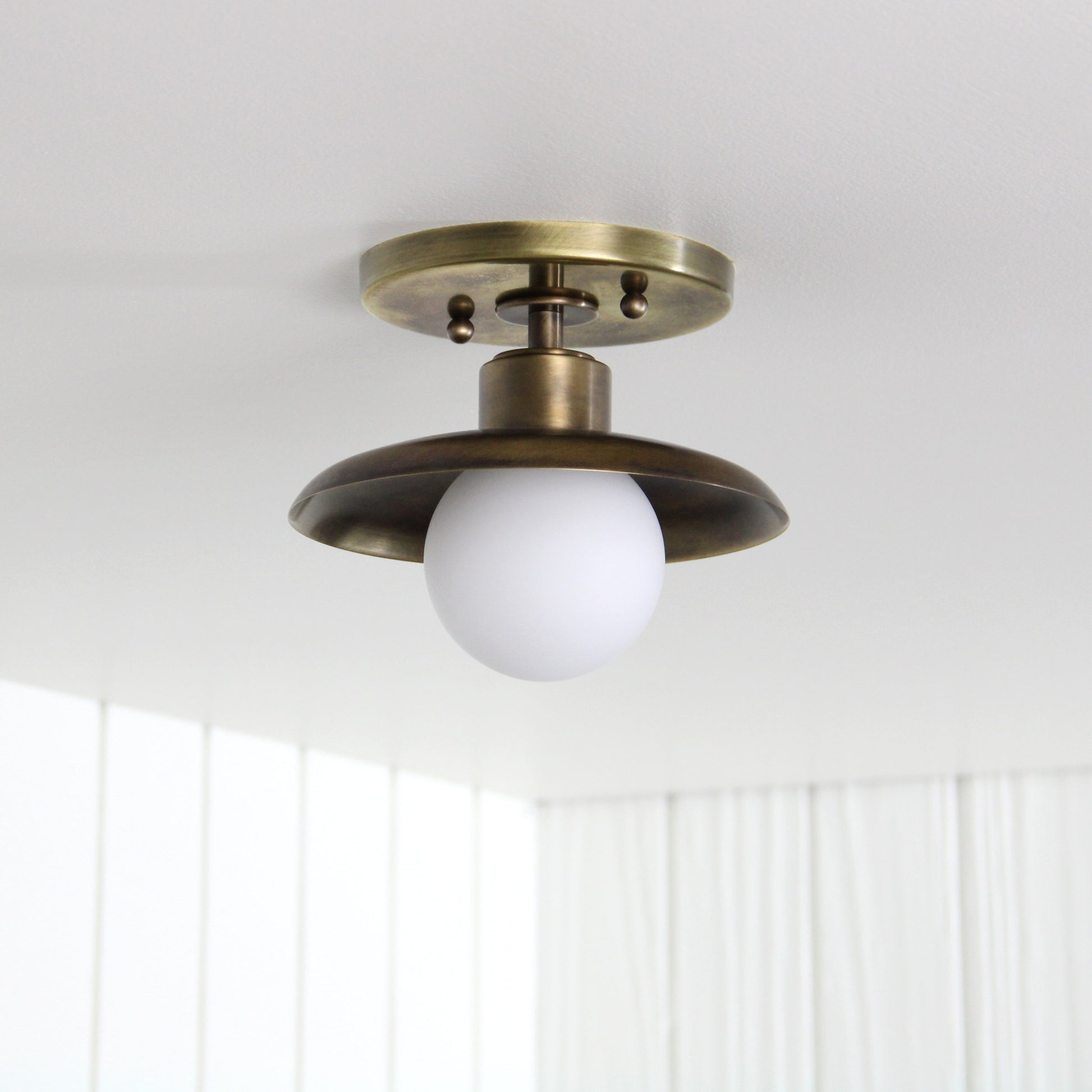 Muir Flush Mount in Patina Brass
