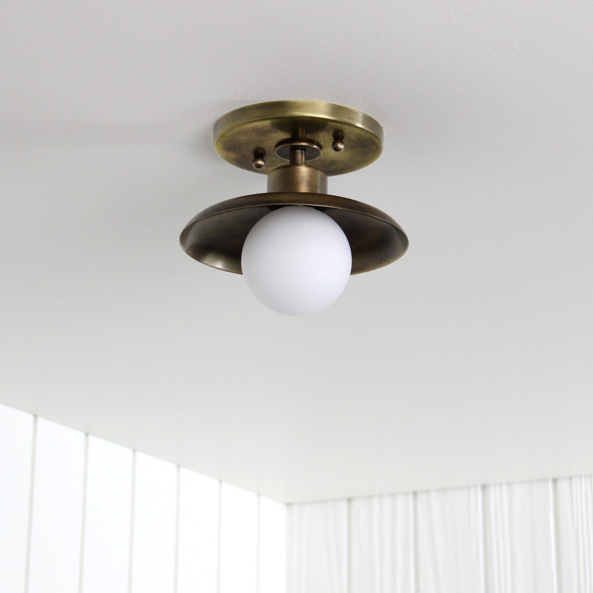 Muir Flush Mount in Patina Brass