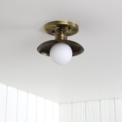 Muir Flush Mount in Patina Brass