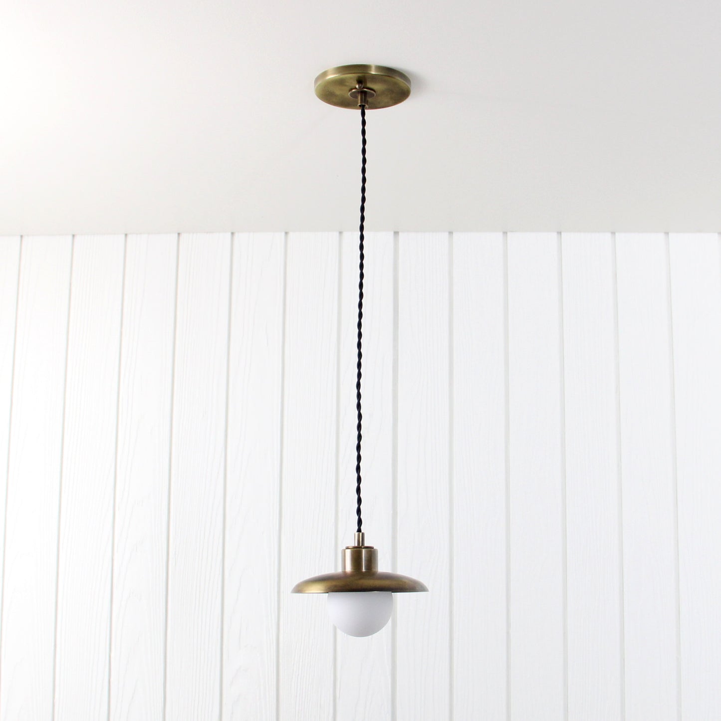 Muir Pendant - Cord in Patina Brass