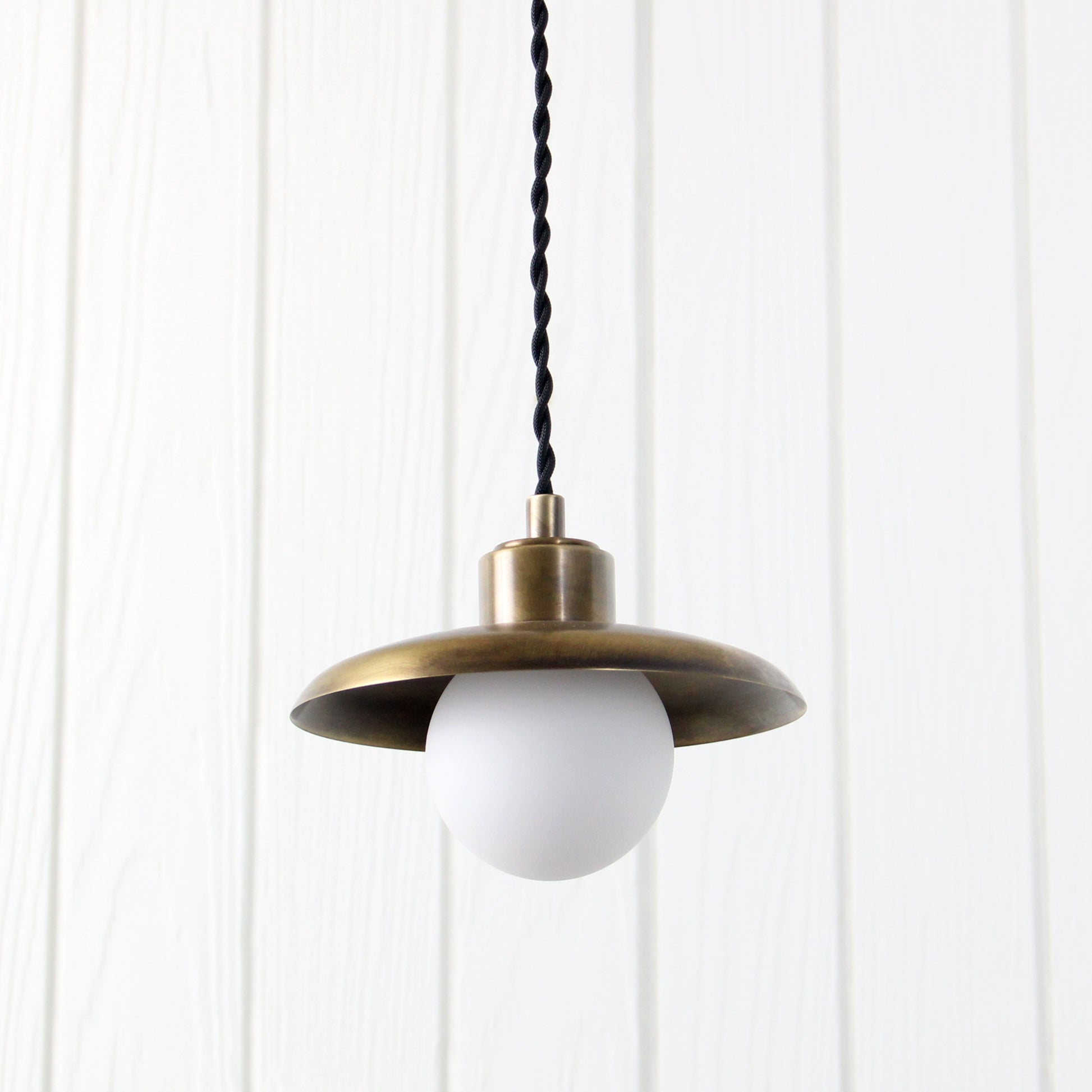 Muir Pendant - Cord in Patina Brass
