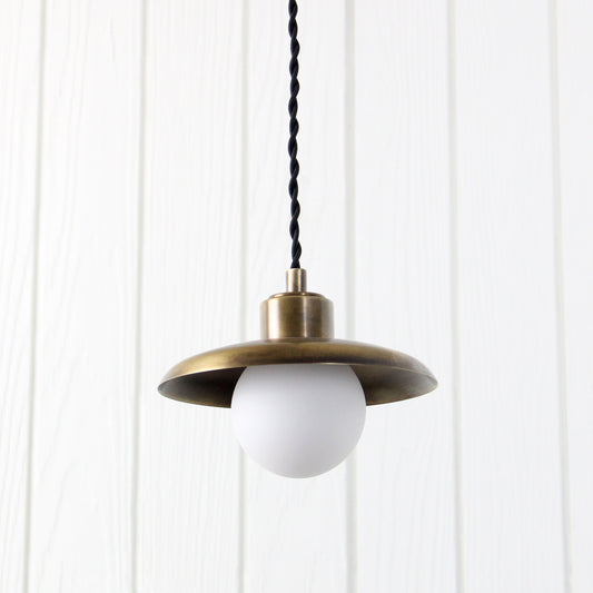 Muir Pendant - Cord in Patina Brass