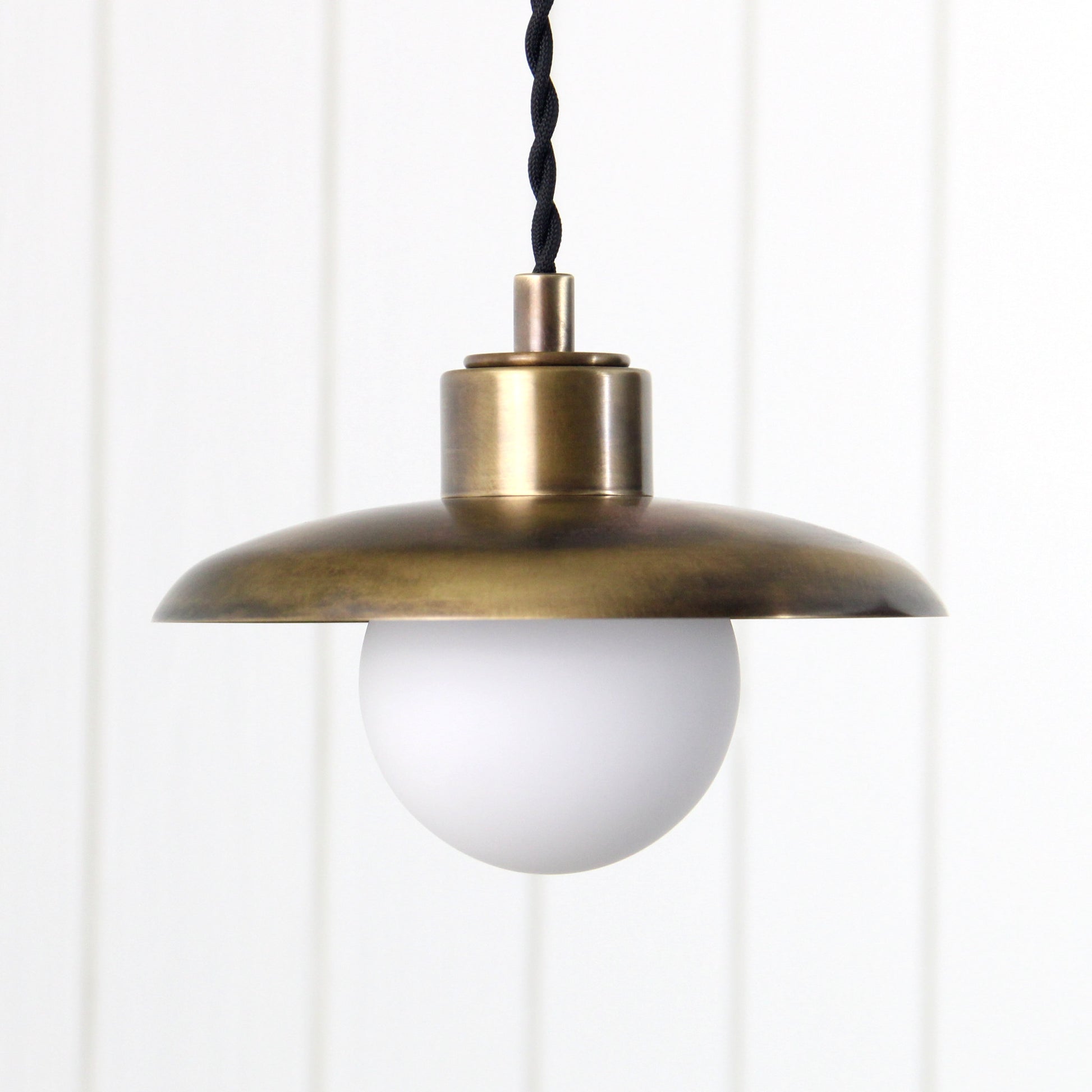 Muir Pendant - Cord in Patina Brass