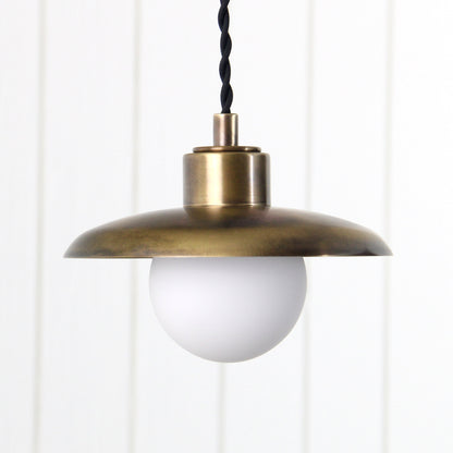 Muir Pendant - Cord in Patina Brass