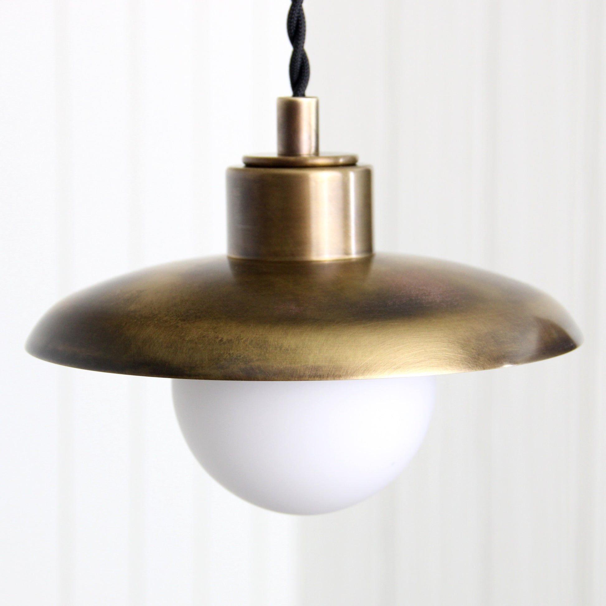 Muir Pendant - Cord in Patina Brass