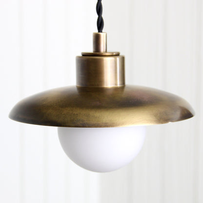 Muir Pendant - Cord in Patina Brass
