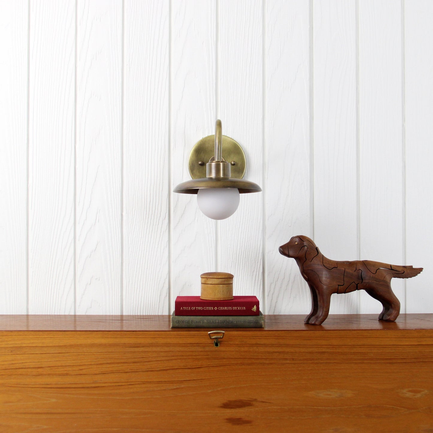 Muir Wall Sconce in Patina Brass