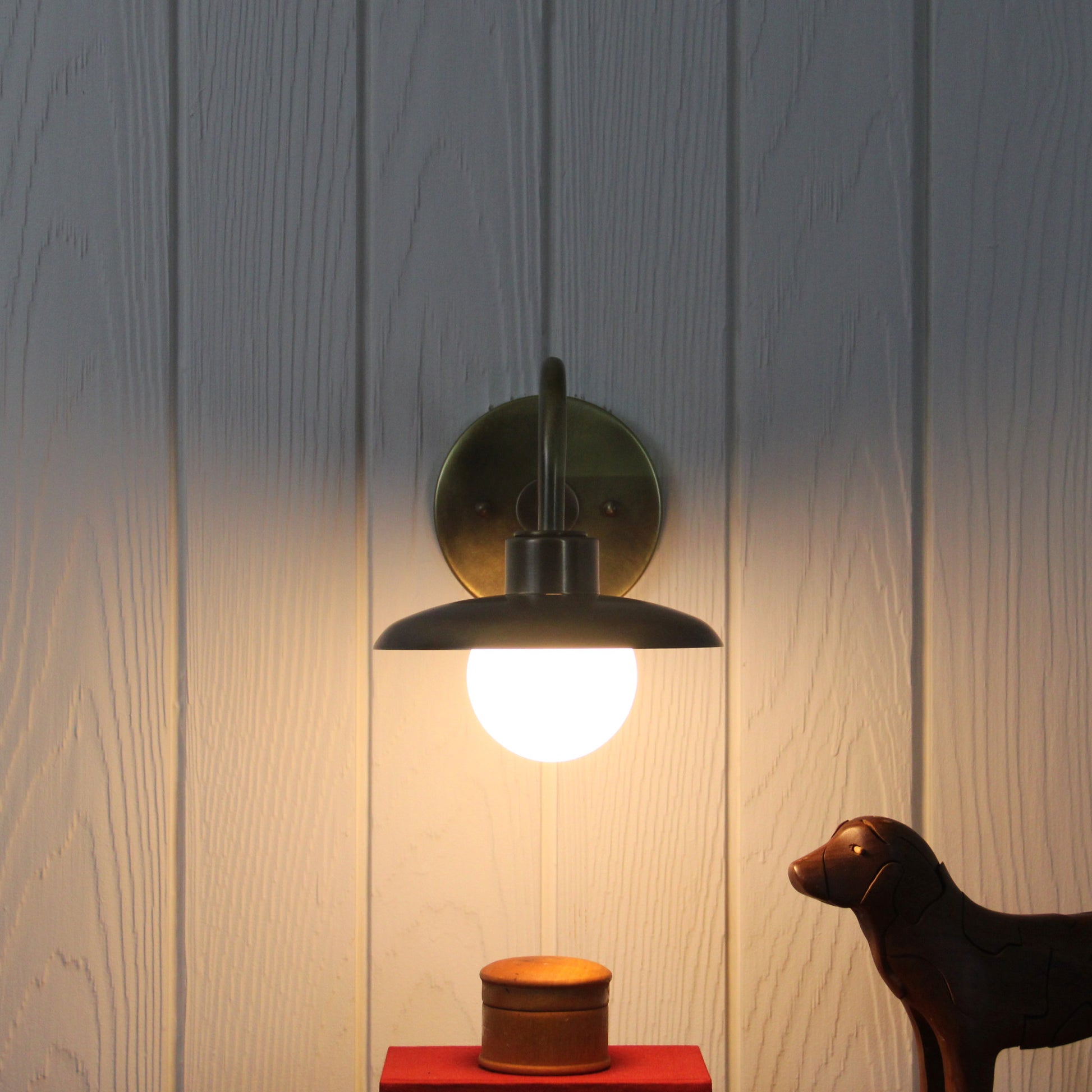 Muir Wall Sconce in Patina Brass