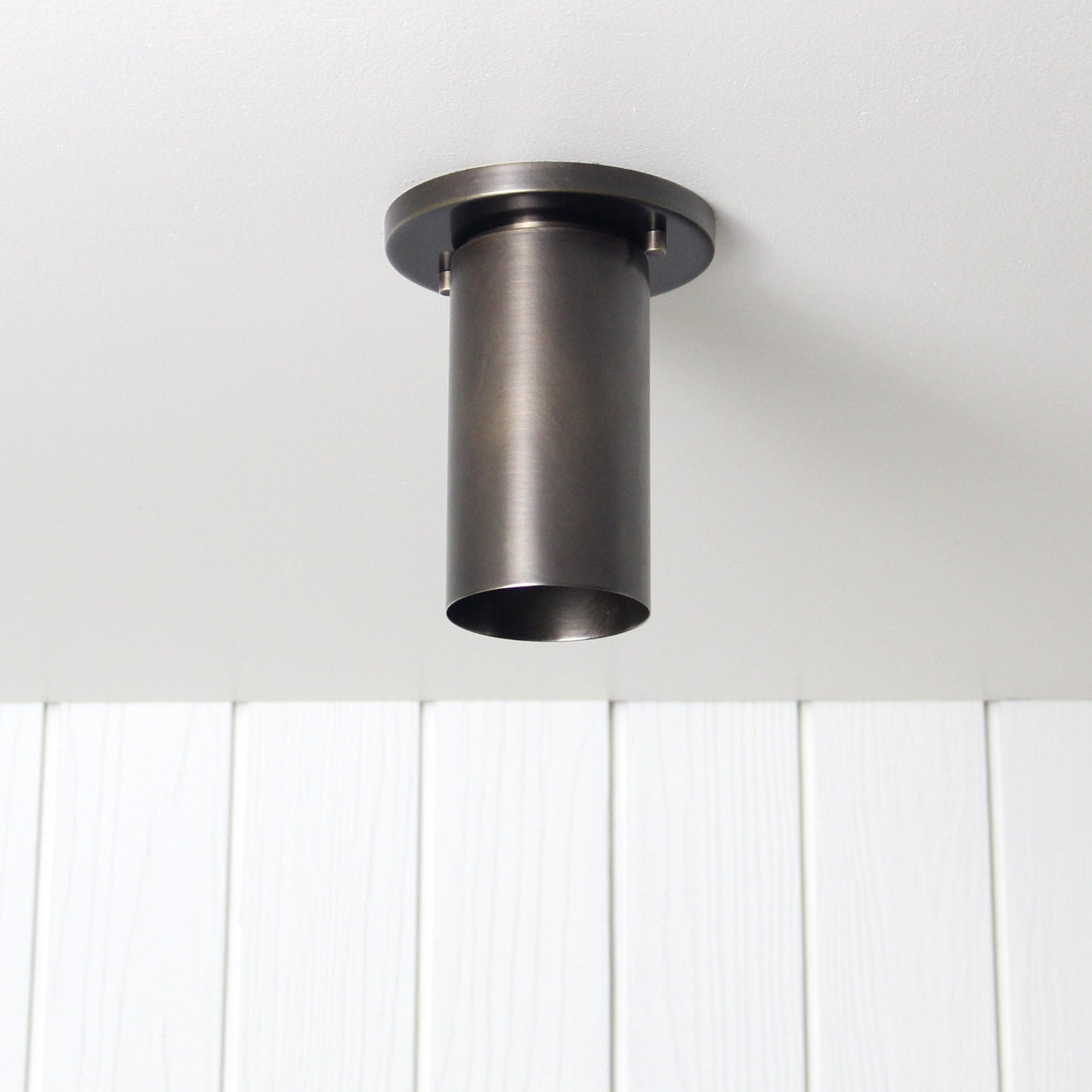 Post Flush Mount in Antique Brass