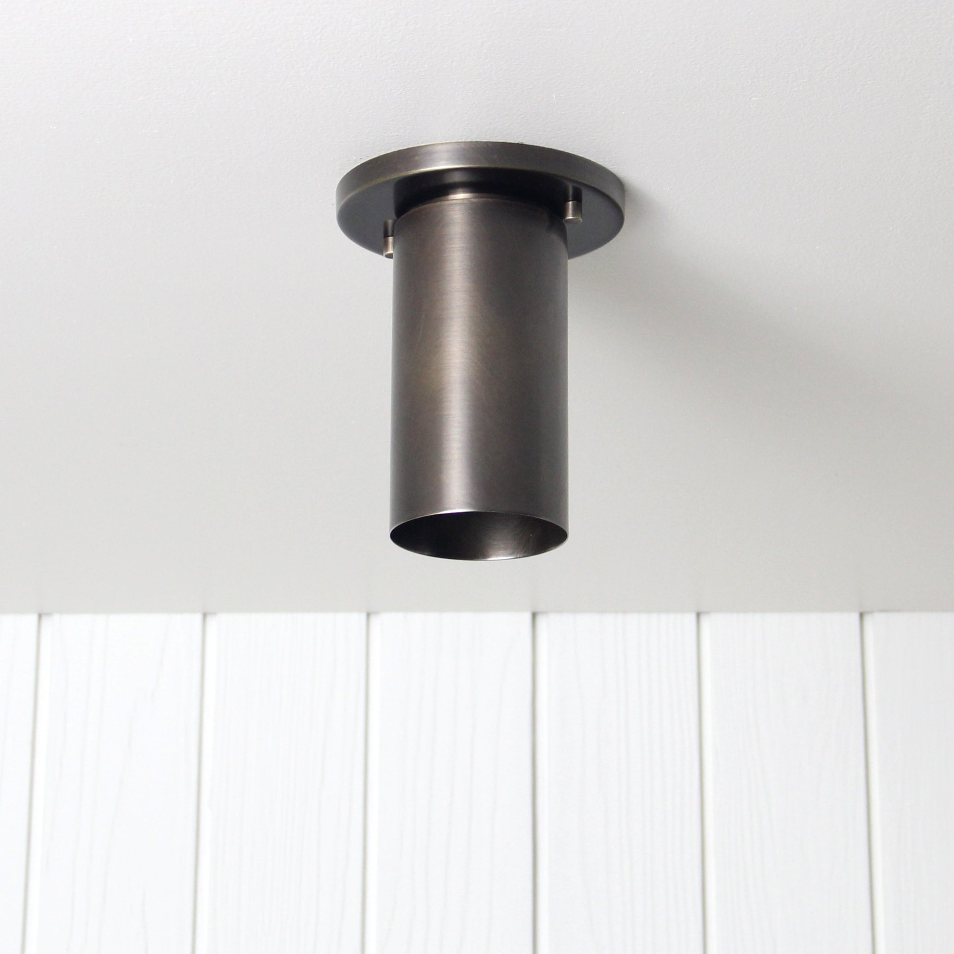 Post Flush Mount in Antique Brass