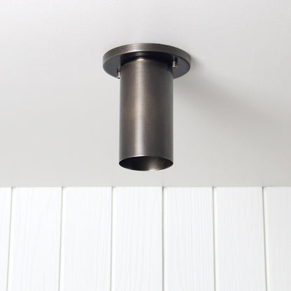 Post Flush Mount in Antique Brass